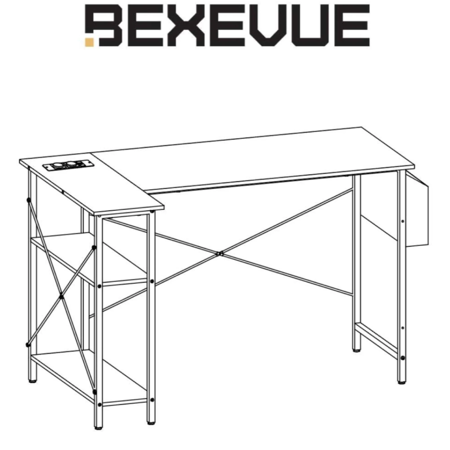 Bexvue L-Shaped Desk and Ergonomic Chair - photo 2