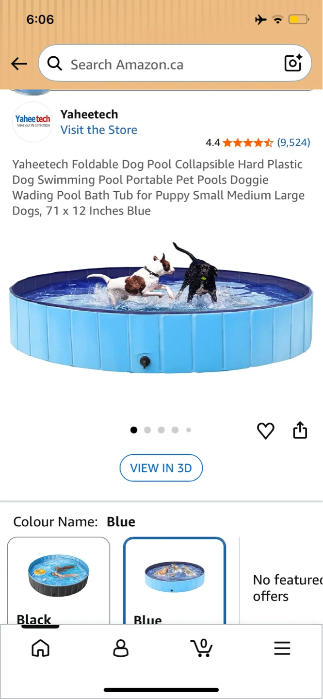 Foldable Dog Pool - Blue 86 inch