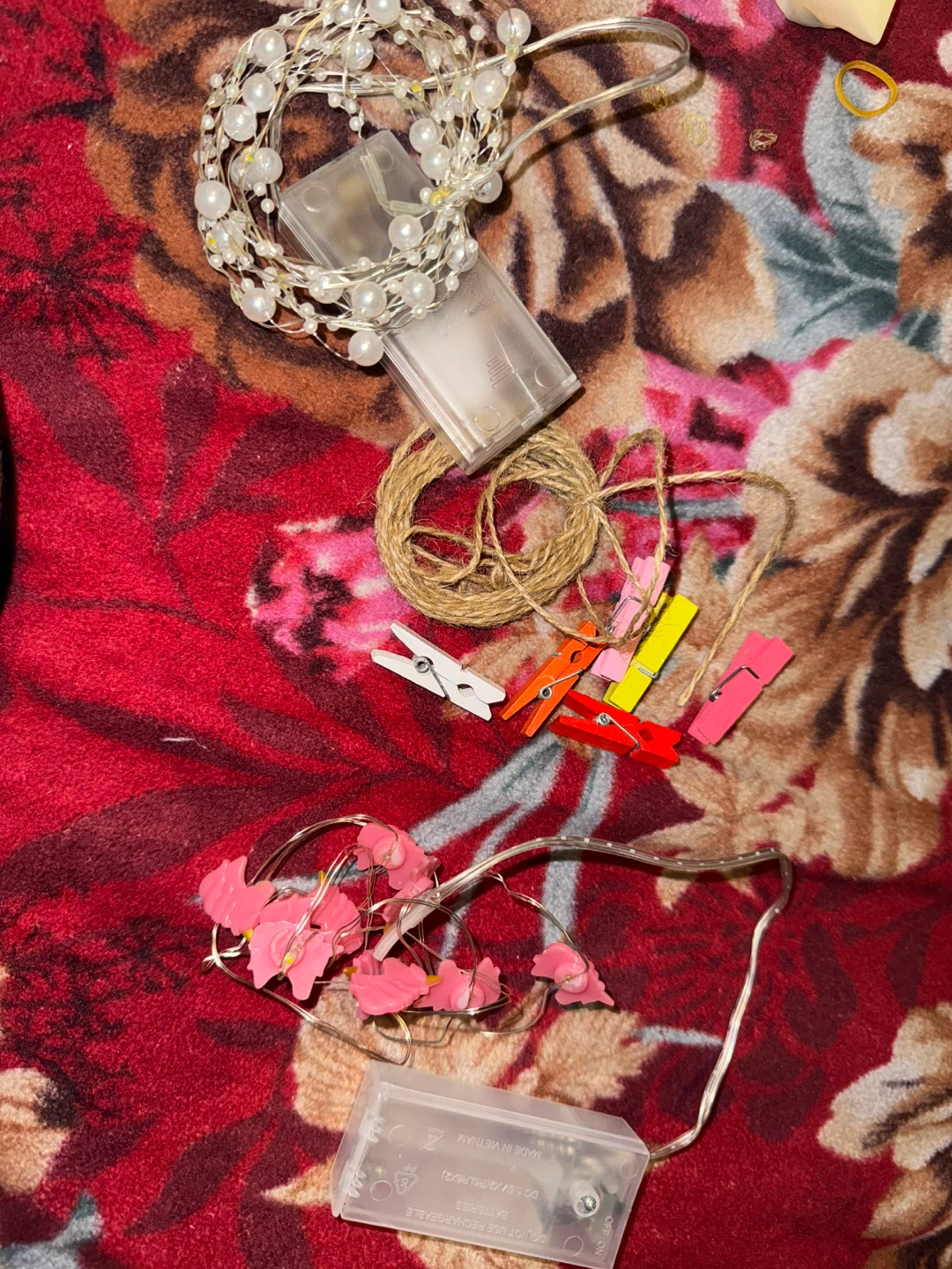 Decorative String Lights with Clothespins