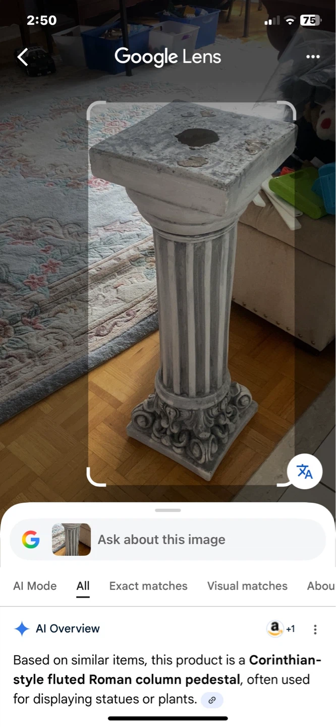 Corinthian-style Roman Column Pedestal