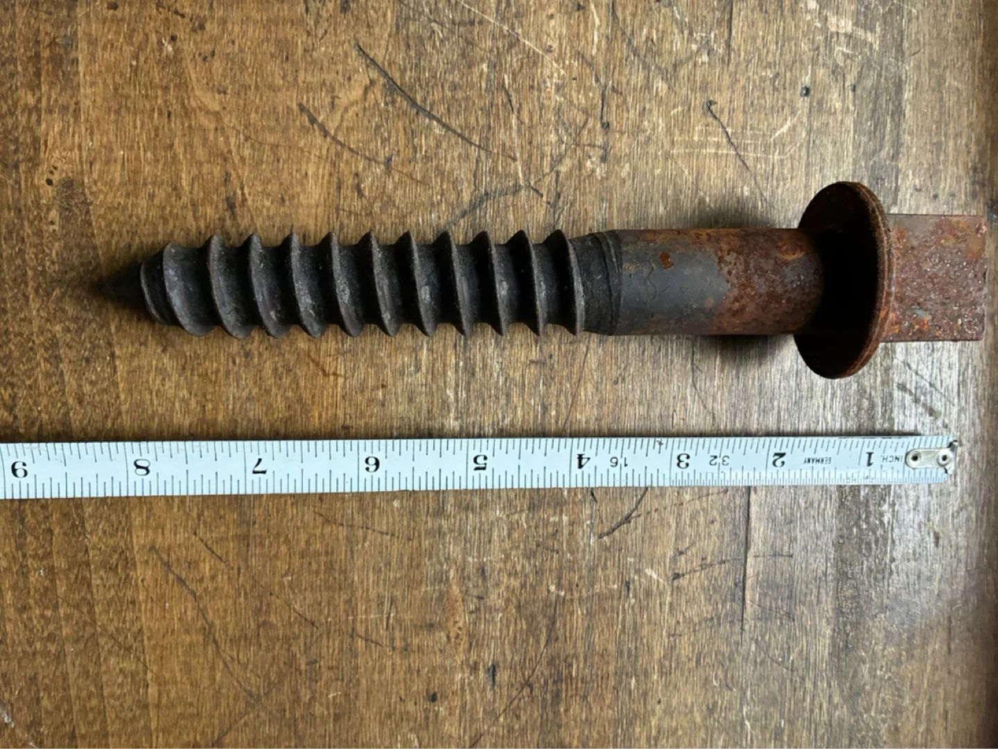 BIG SCREW Vintage Railway Bolt Track Chair Sleeper Anchor - photo 2