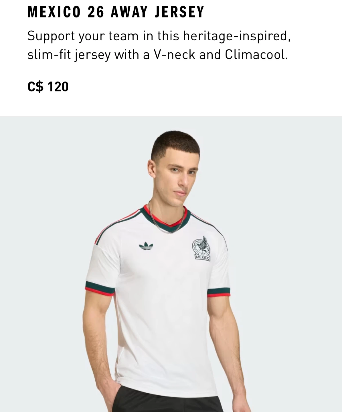 Adidas Mexico 26 Away Jersey - M and XS available - photo 3