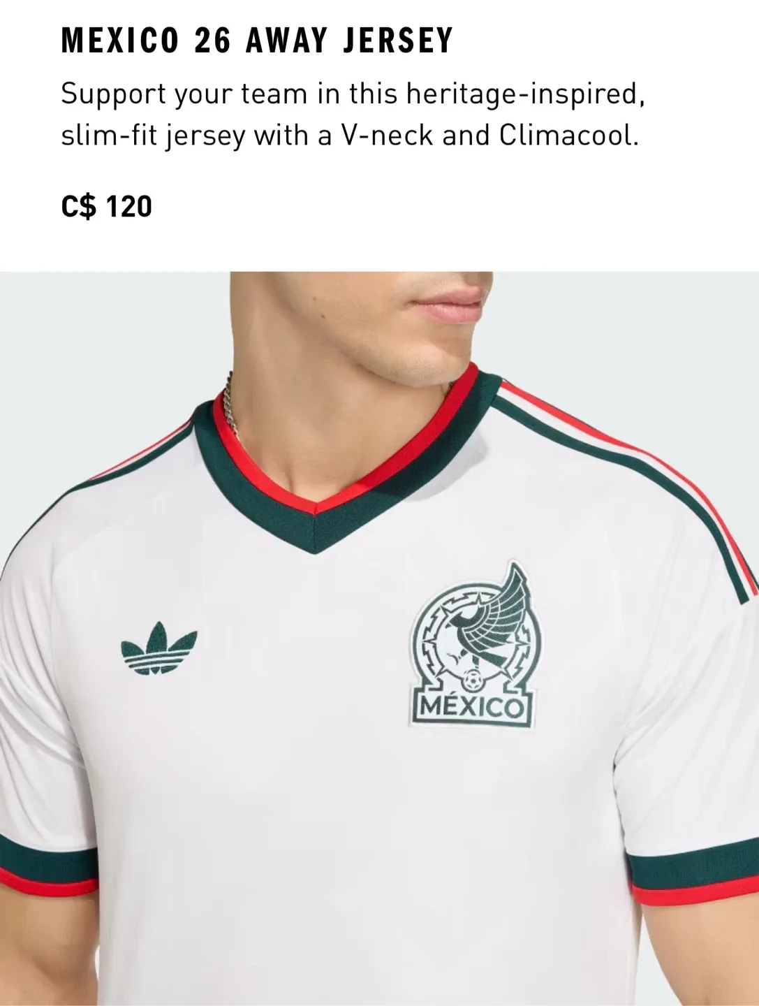 Adidas Mexico 26 Away Jersey - M and XS available - photo 4