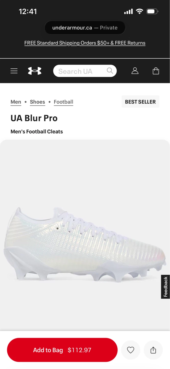 Under Armour UA Blur Pro Men's Football Cleats - photo 4
