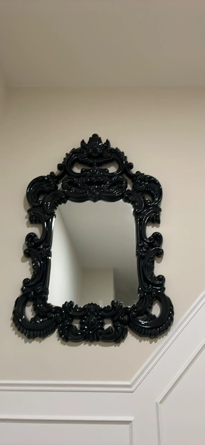 Black Ornate Baroque Mirror