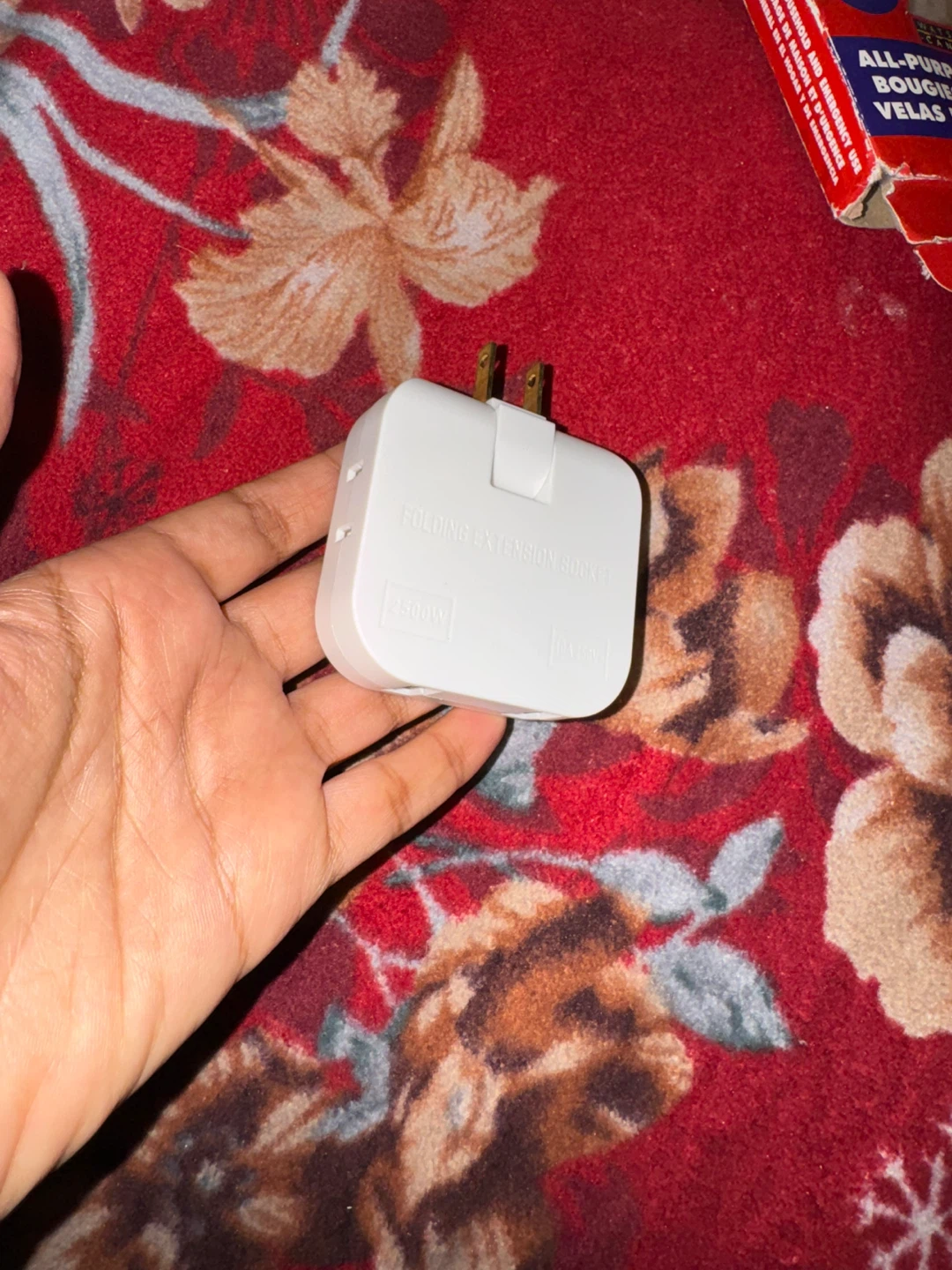White Folding Extension Adapter with 6 ports - photo 2