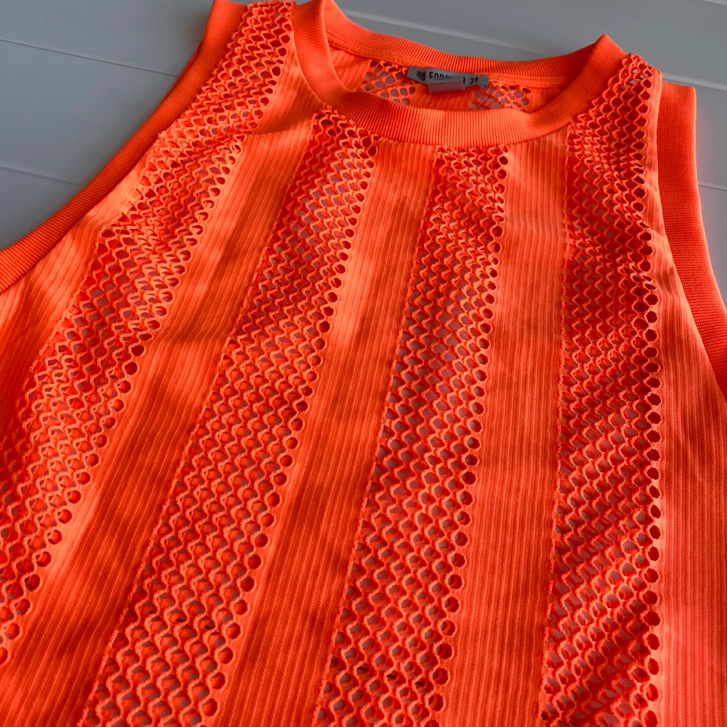 Neon Orange Fishnet Tank Top ⚽️ - photo 5