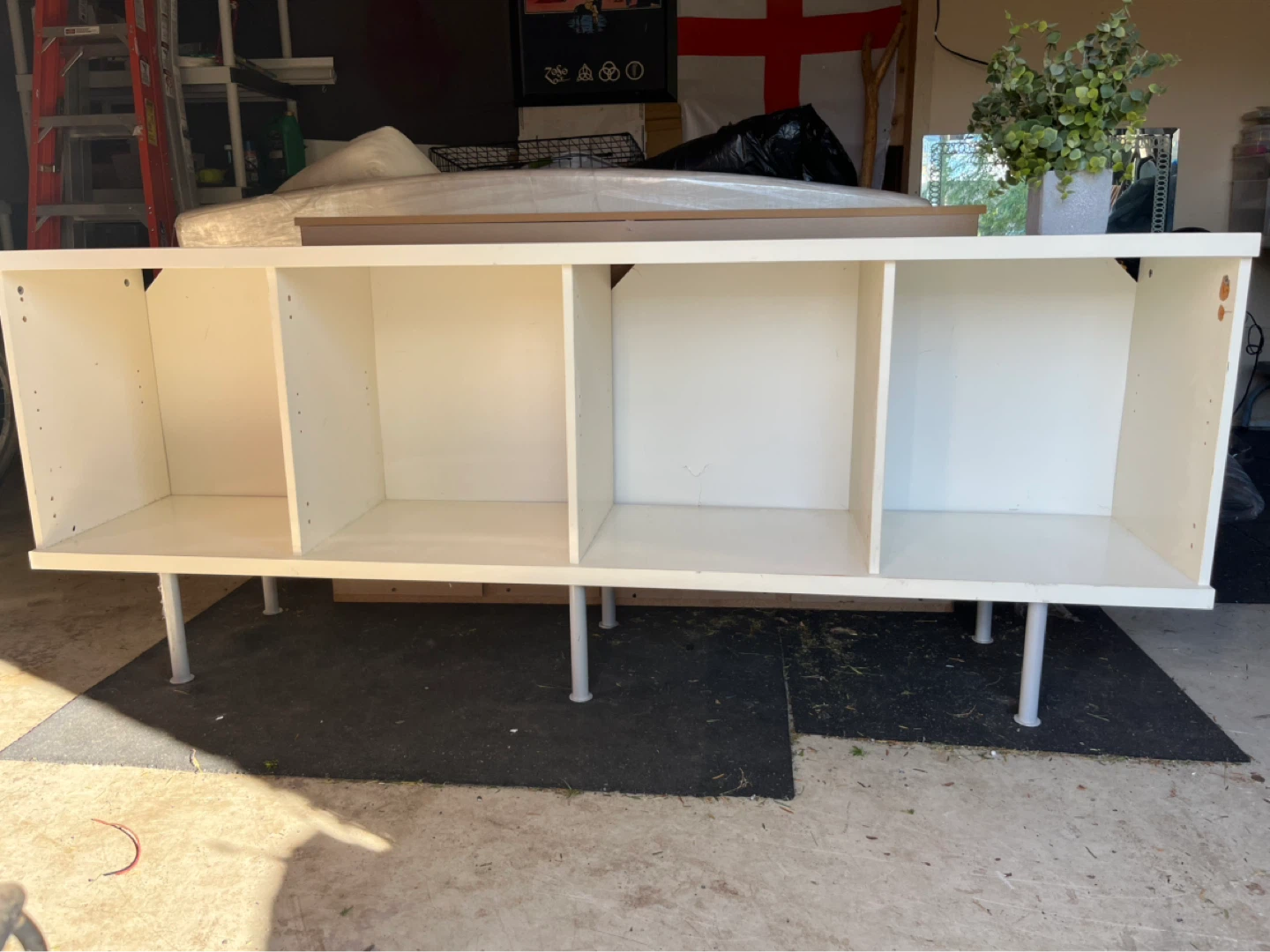 White Storage Unit/Bookcase with 4 Cubbies - photo 2