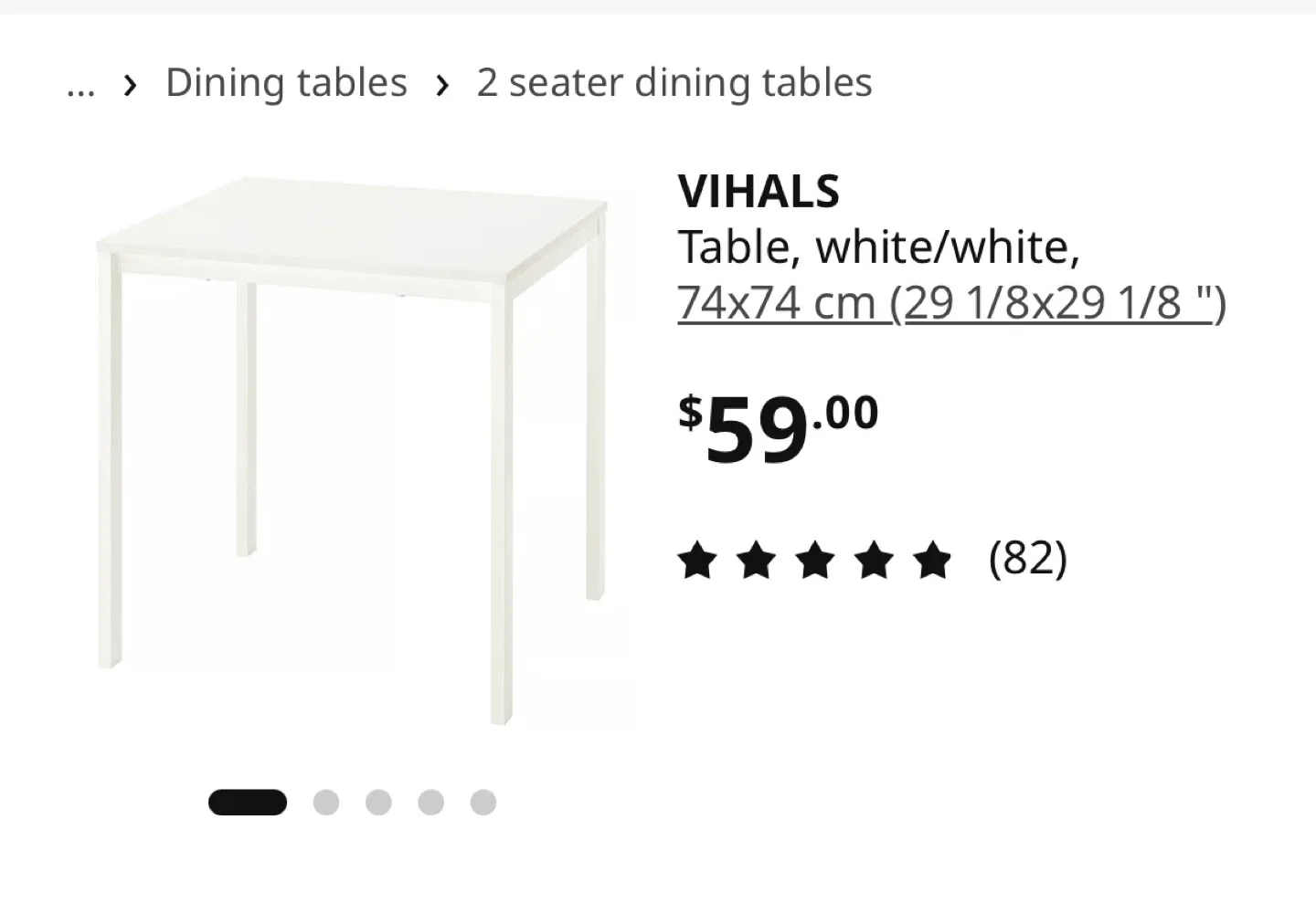 Table - White - photo 2
