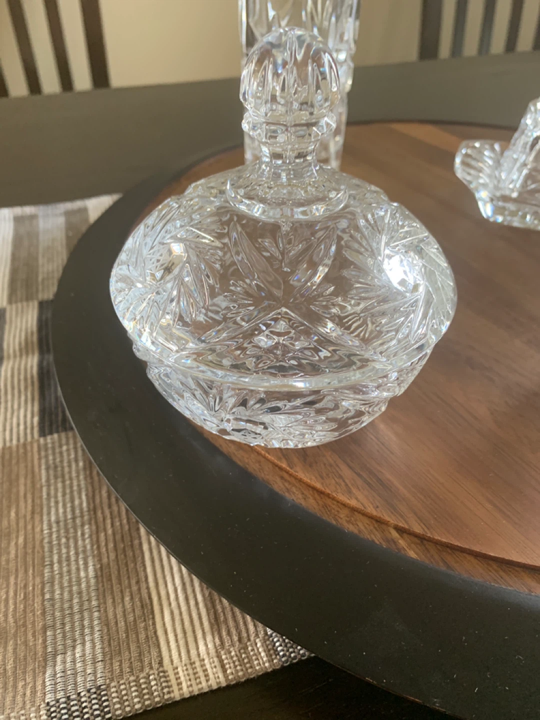 Pin wheelCrystal Covered Candy Dish
