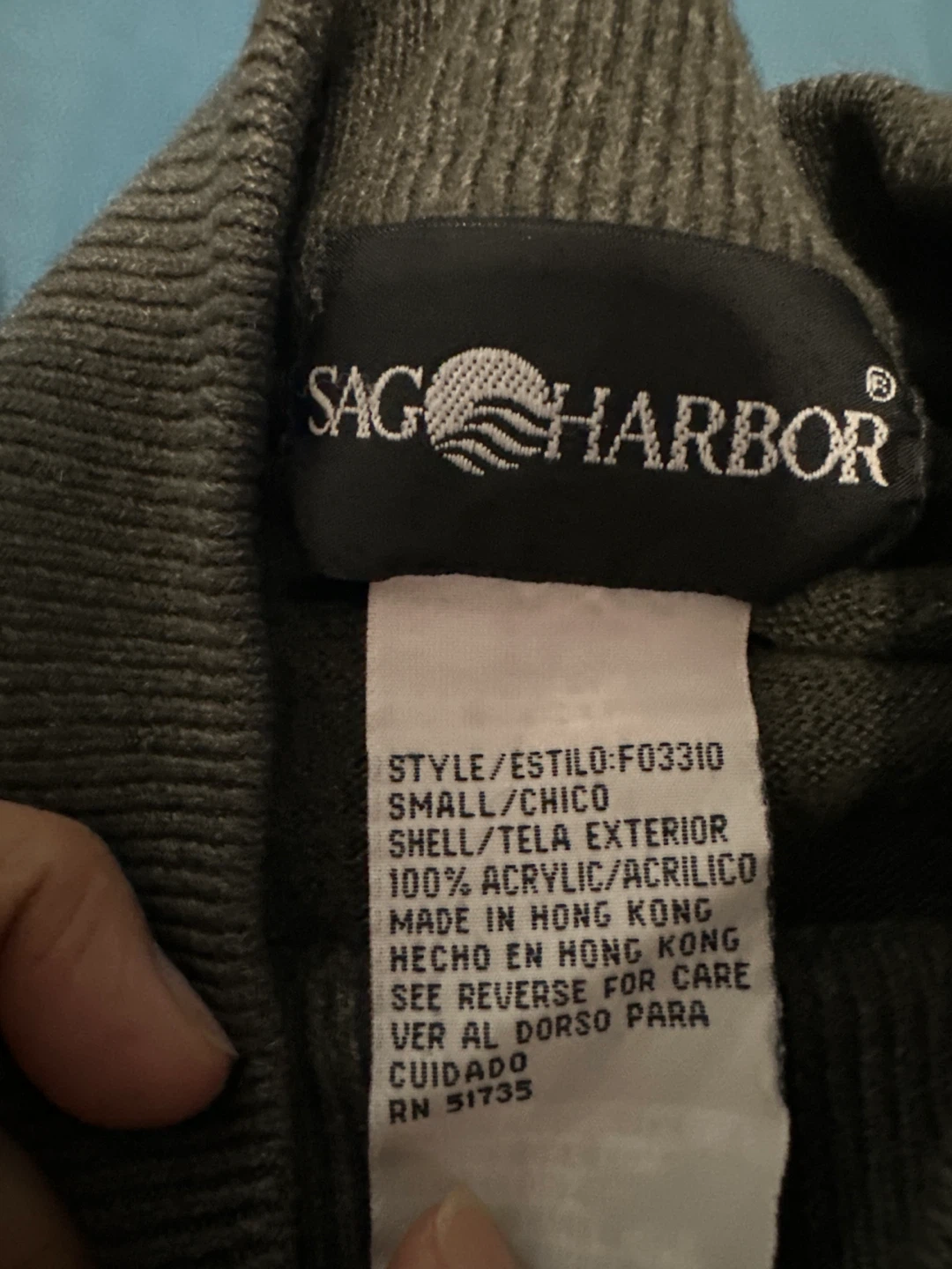 ⚽️ Sag Harbor Mock Neck Sweater - Small - photo 3