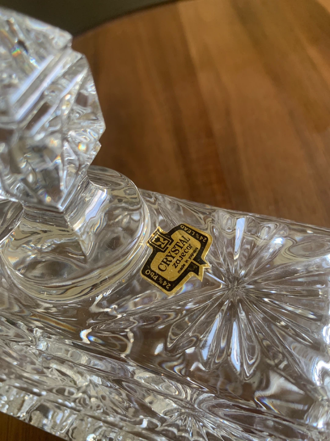 Pin wheel Crystal Butter Dish with Lid - photo 2