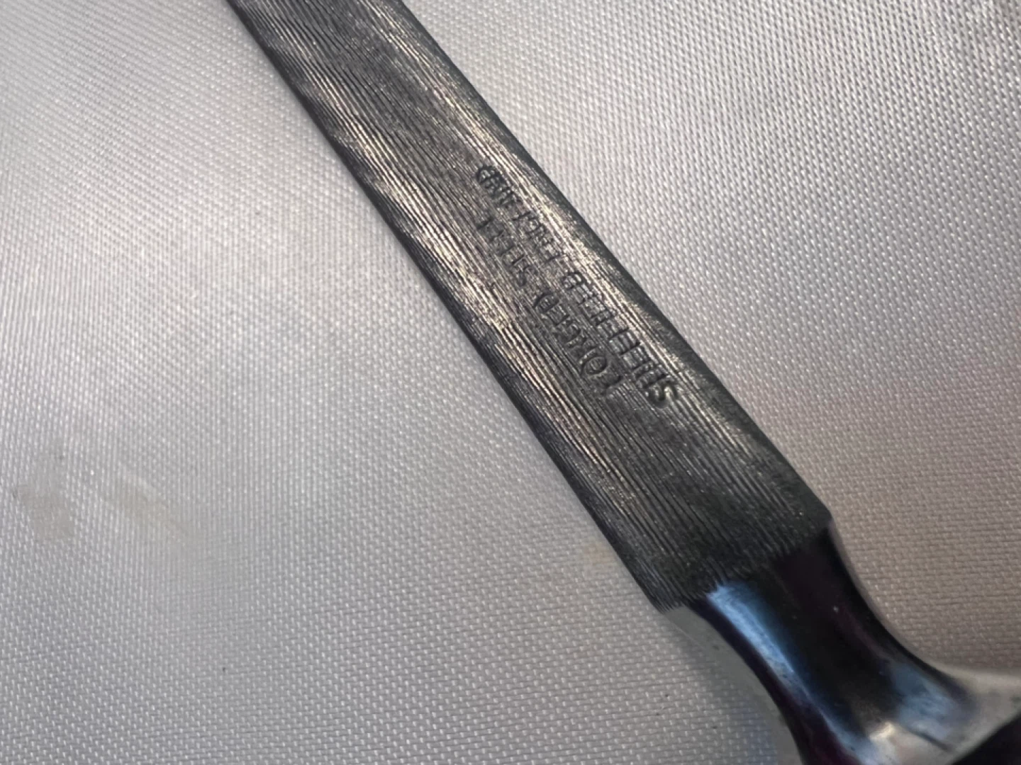 Vintage Sheffield Excalibur Stag Handle Carving Set w/ Case - photo 4