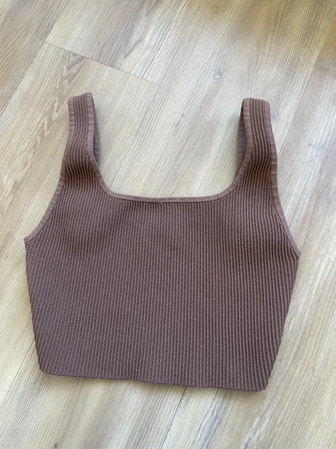 Babaton Brown Ribbed Tank Top - Size S