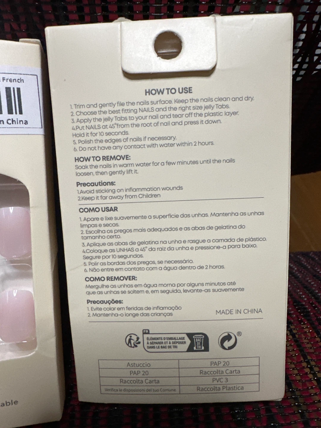 ⚽️ Gel Fantasy Pink And White French False Nails - photo 3