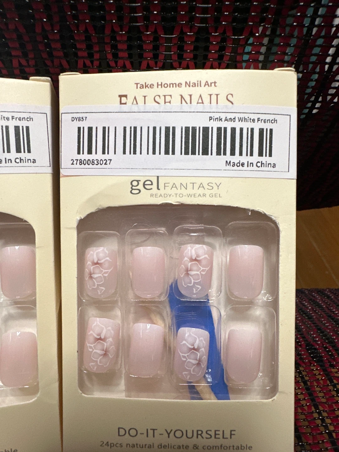 ⚽️ Gel Fantasy Pink And White French False Nails - photo 2