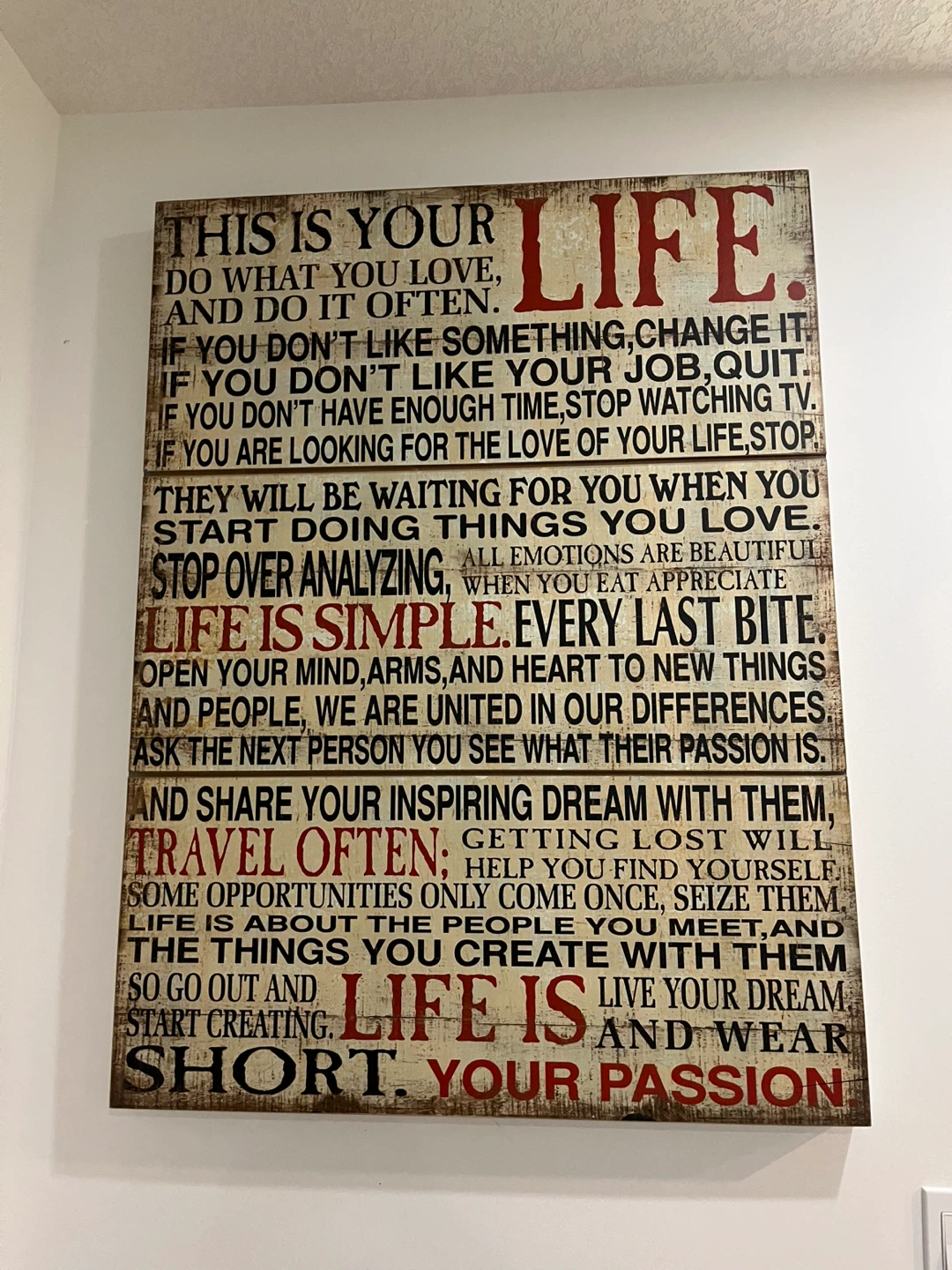 Inspirational Wall Art - "This Is Your Life"