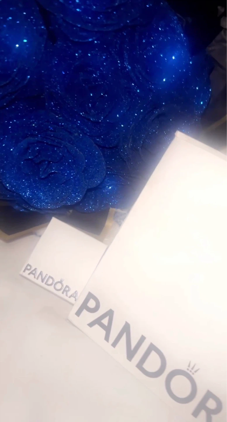 Pandora Heart Ring and blue glitter flowers - photo 4