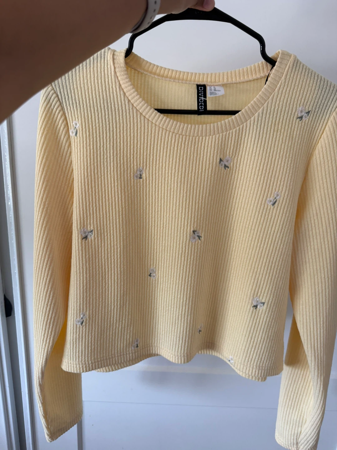 H&M Divided Yellow Cropped Sweater XL TG ⚽ - photo 3