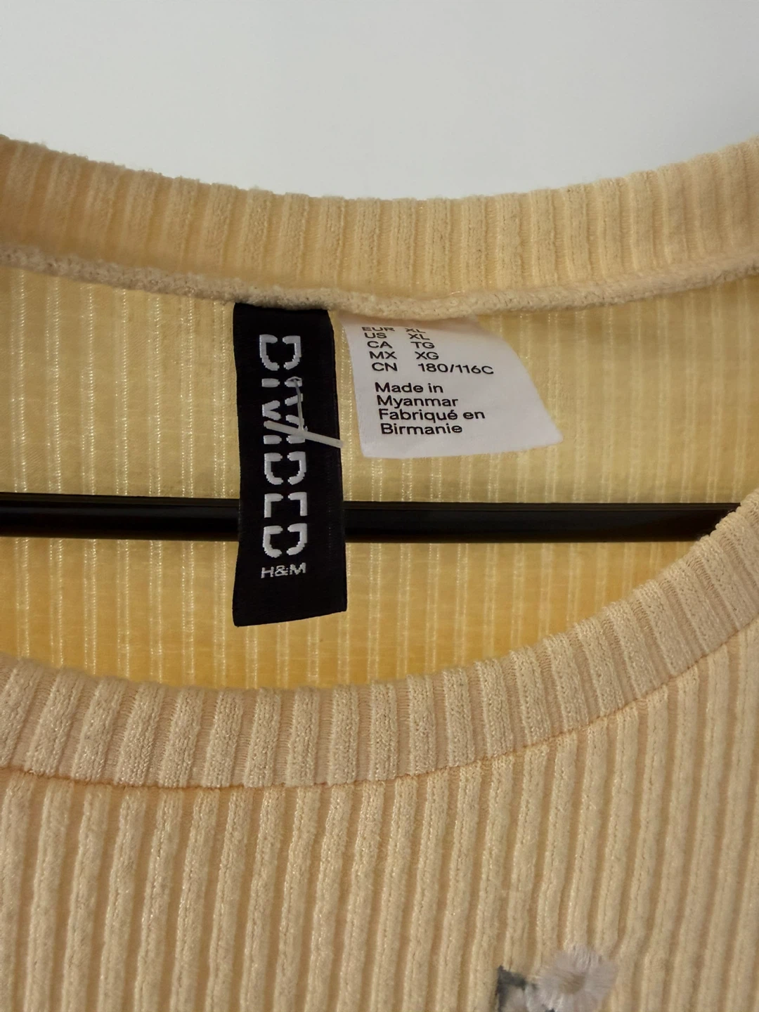 H&M Divided Yellow Cropped Sweater XL TG ⚽ - photo 5