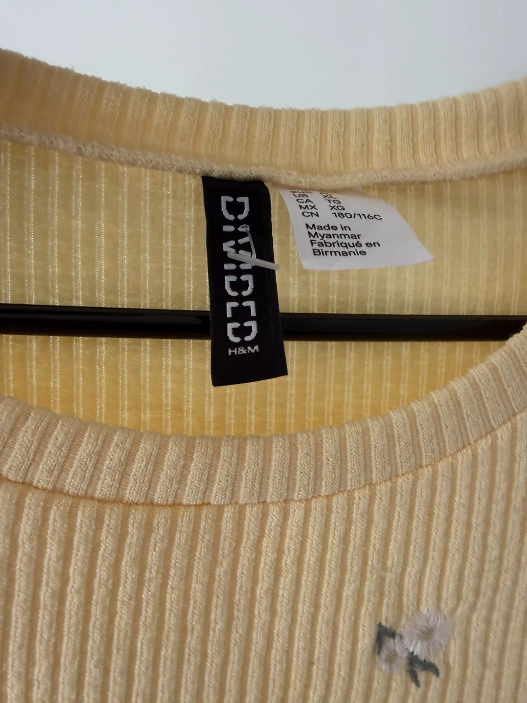 H&M Divided Yellow Cropped Sweater XL TG ⚽ - photo 4