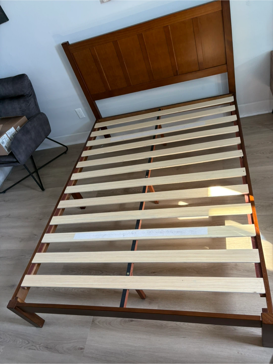 Wooden Bed Frame - Dark Brown