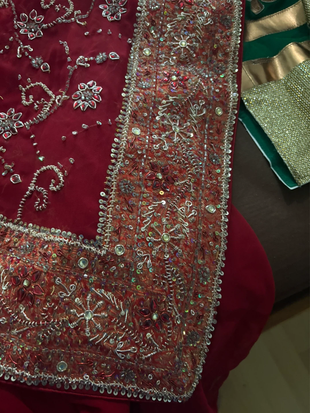 Red Embroidered Dress - photo 4