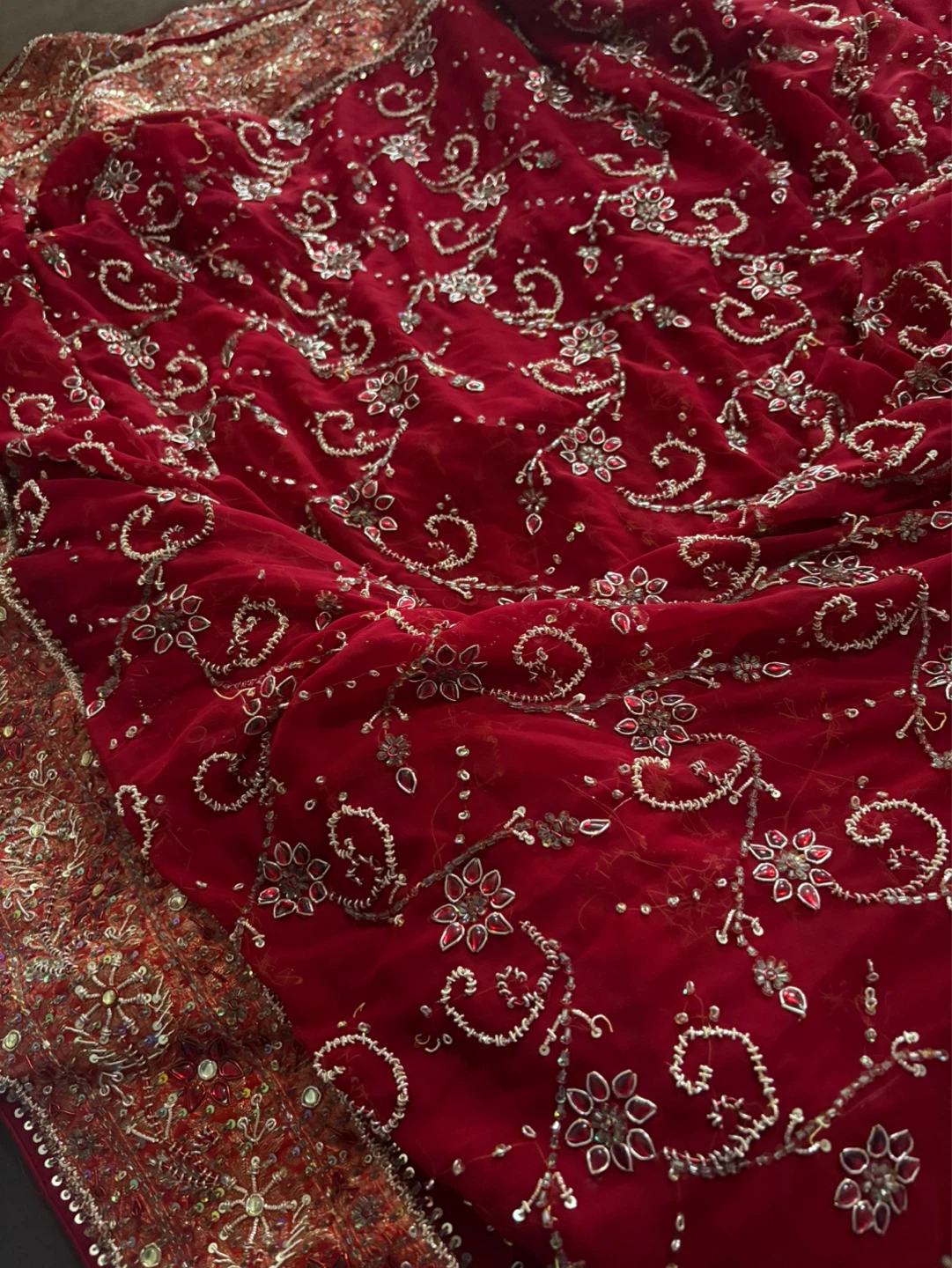 Red Embroidered Dress - photo 3