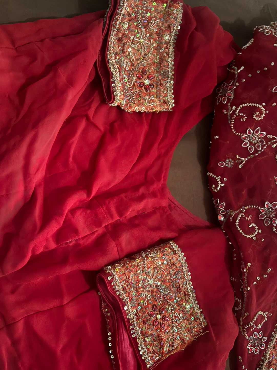 Red Embroidered Dress - photo 2