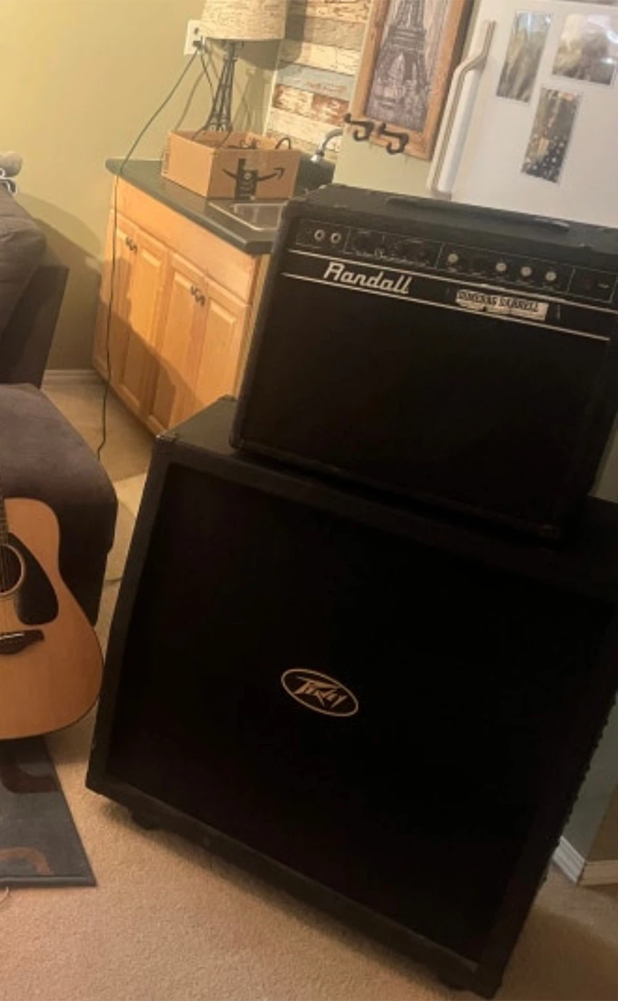 Randall 50 watt Guitar Amp Head with Peavey 4x12 Cabinet