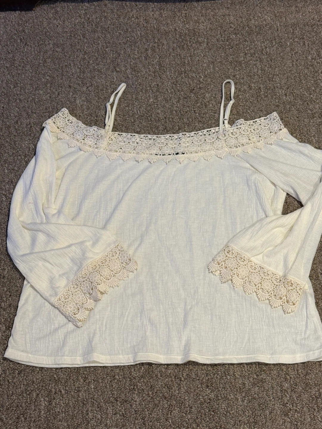 White Off-the-Shoulder Top with Lace