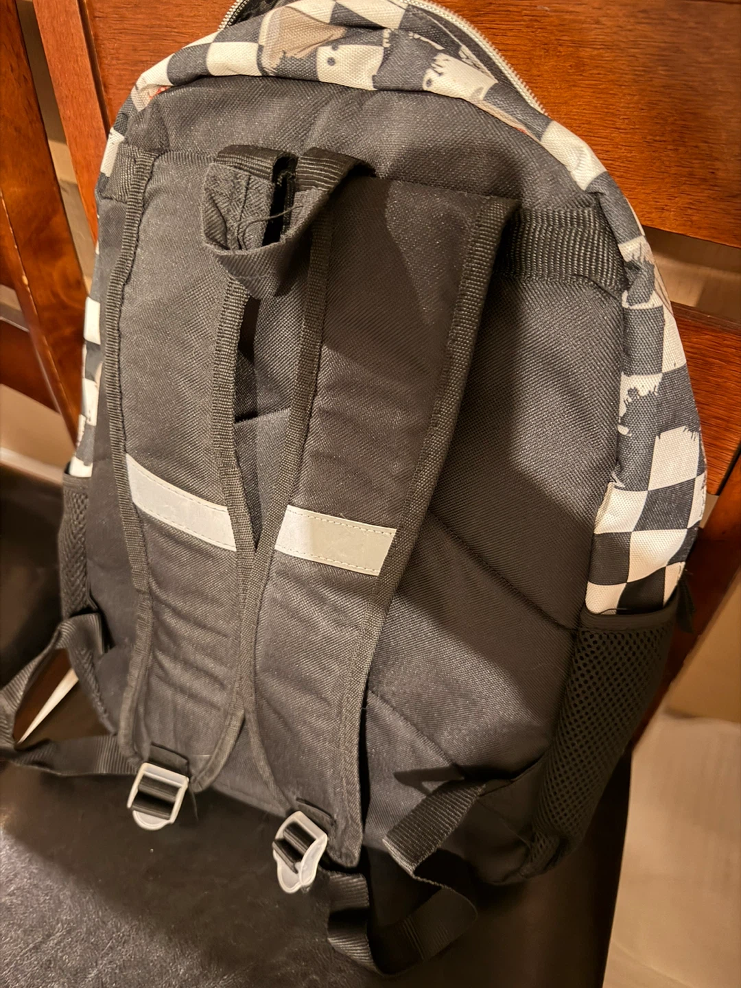 Checkerboard Shark Print Backpack - photo 2