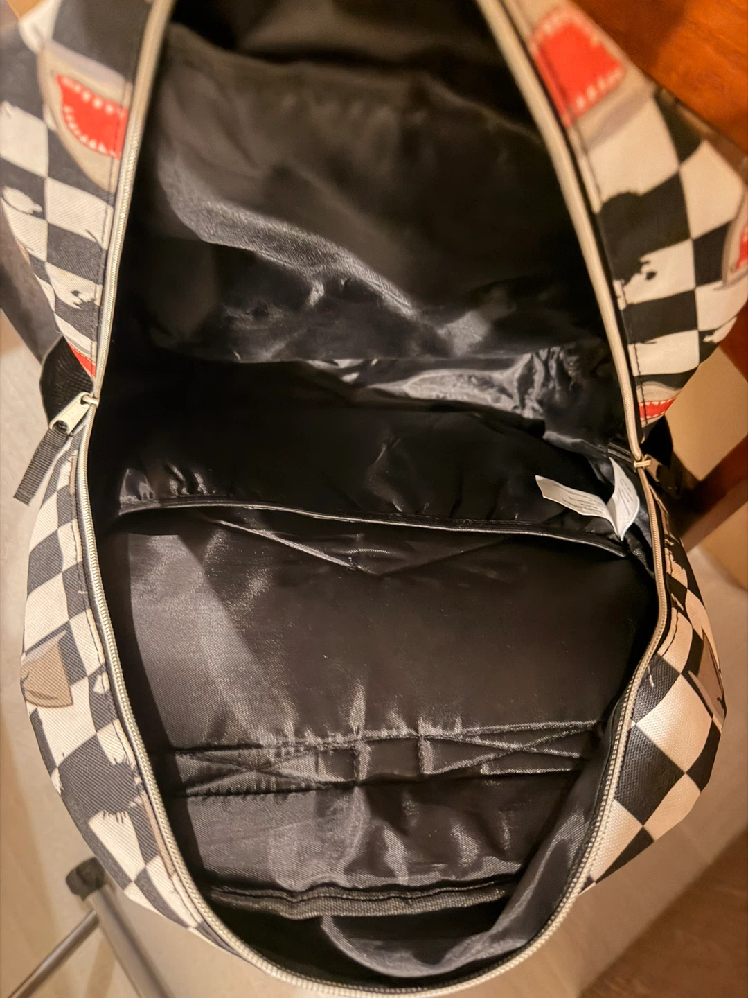 Checkerboard Shark Print Backpack - photo 3