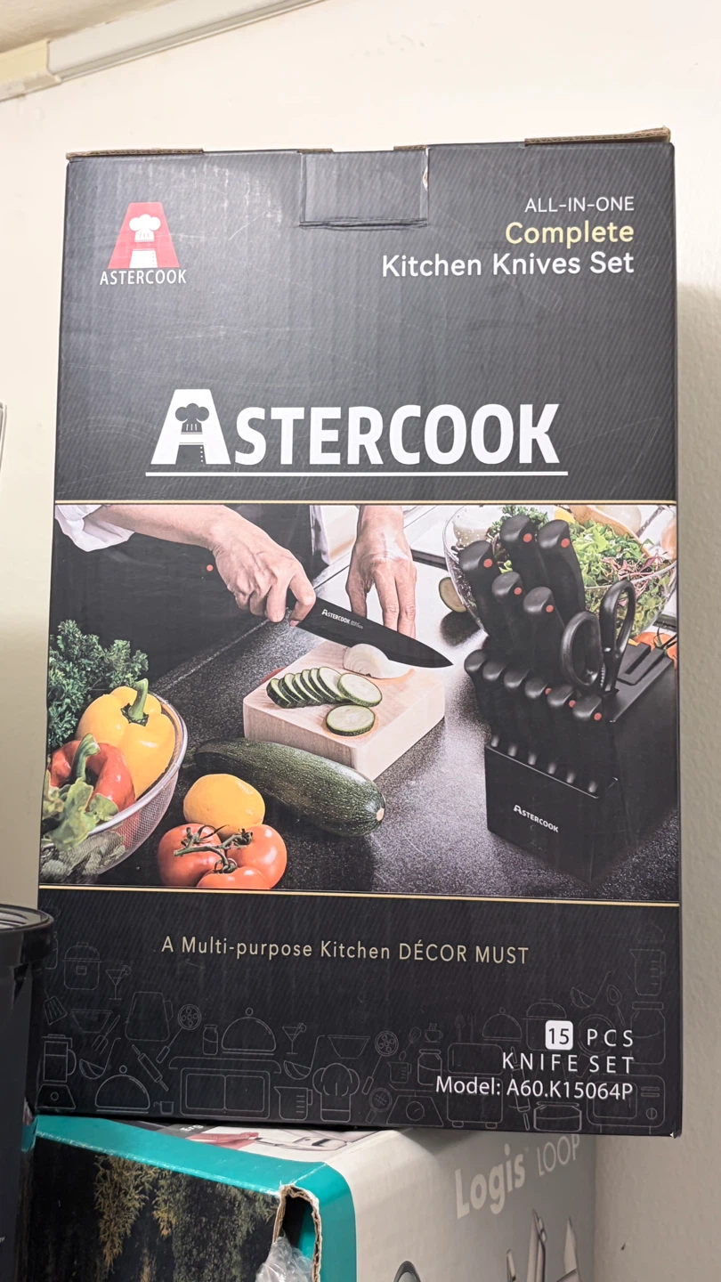 ASTRCOOK 15-Piece Kitchen Knives Set