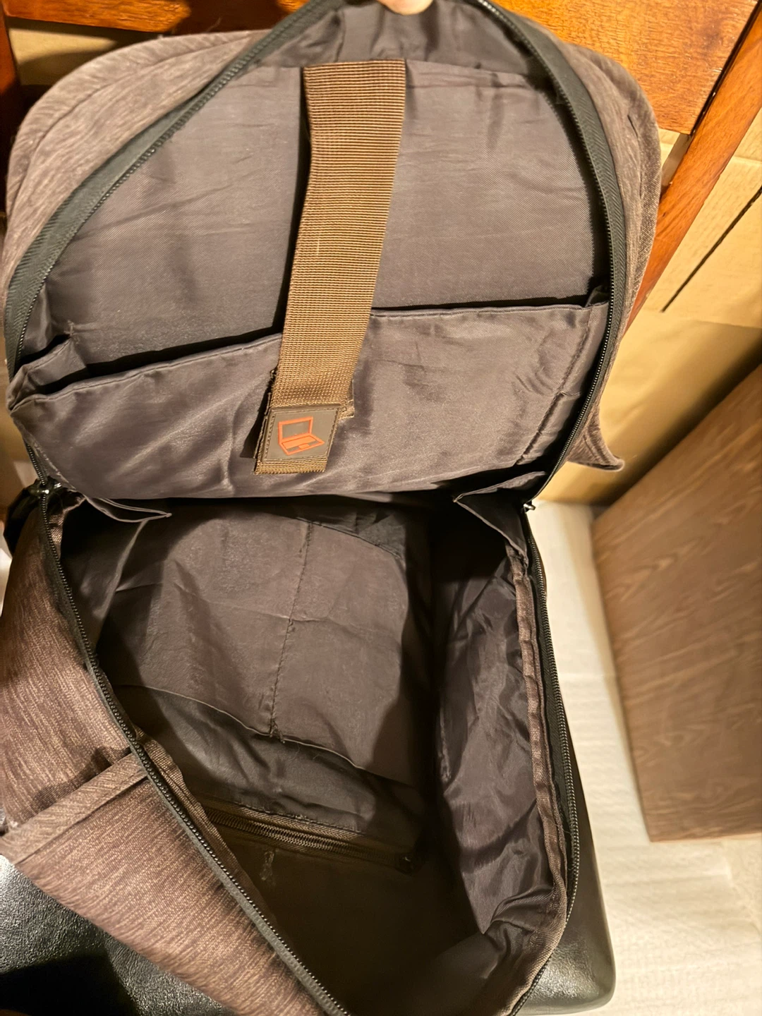 Brown Backpack with USB Charging Port - photo 2