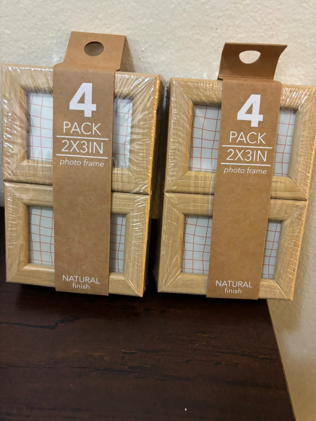 NEW-Two 4 Pack 2x3 Inch Photo Frames