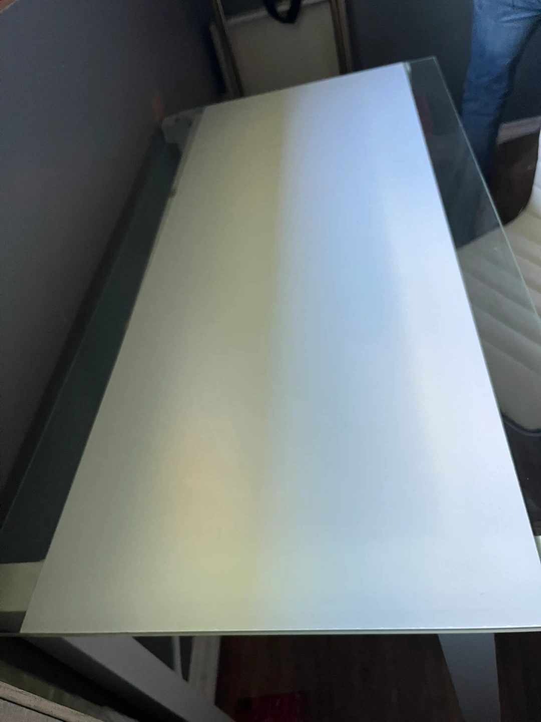 White and Glass Desk with Swivel Chair - photo 3