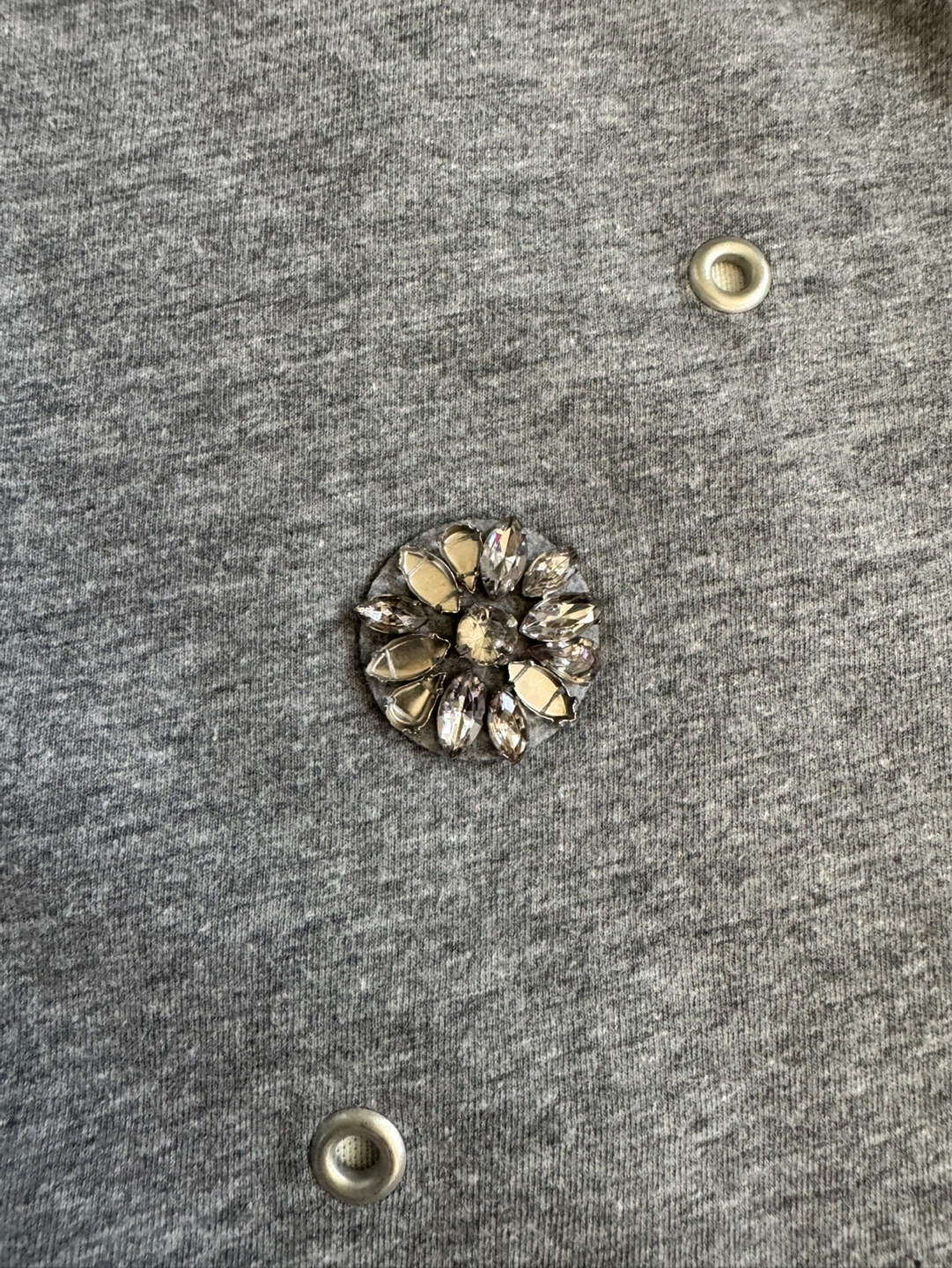 ⚽️Grey Zara Long Sleeve Top with Embellishments - photo 3