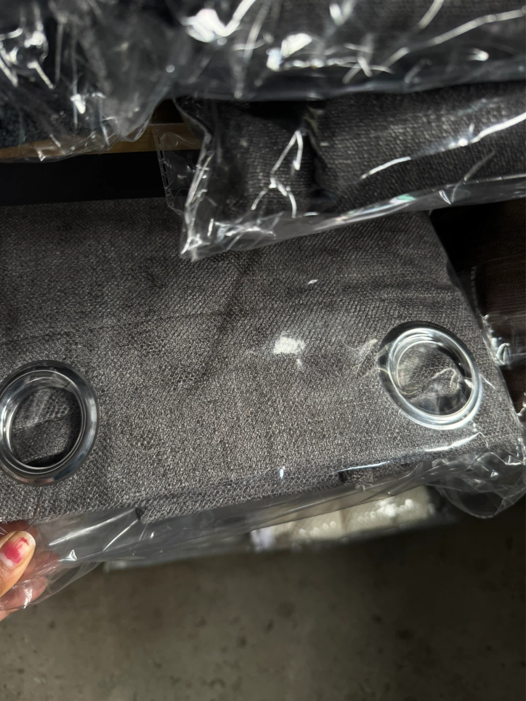 ⚽️Grey Eyelet semi blackout Curtains - photo 2