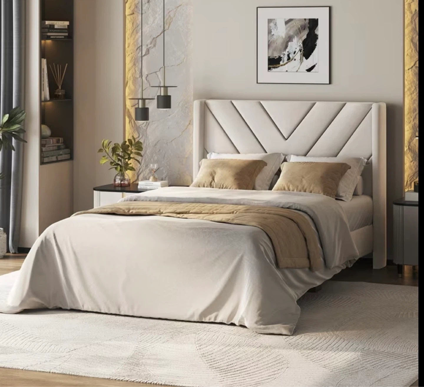 Modern Upholstered Bed Frame