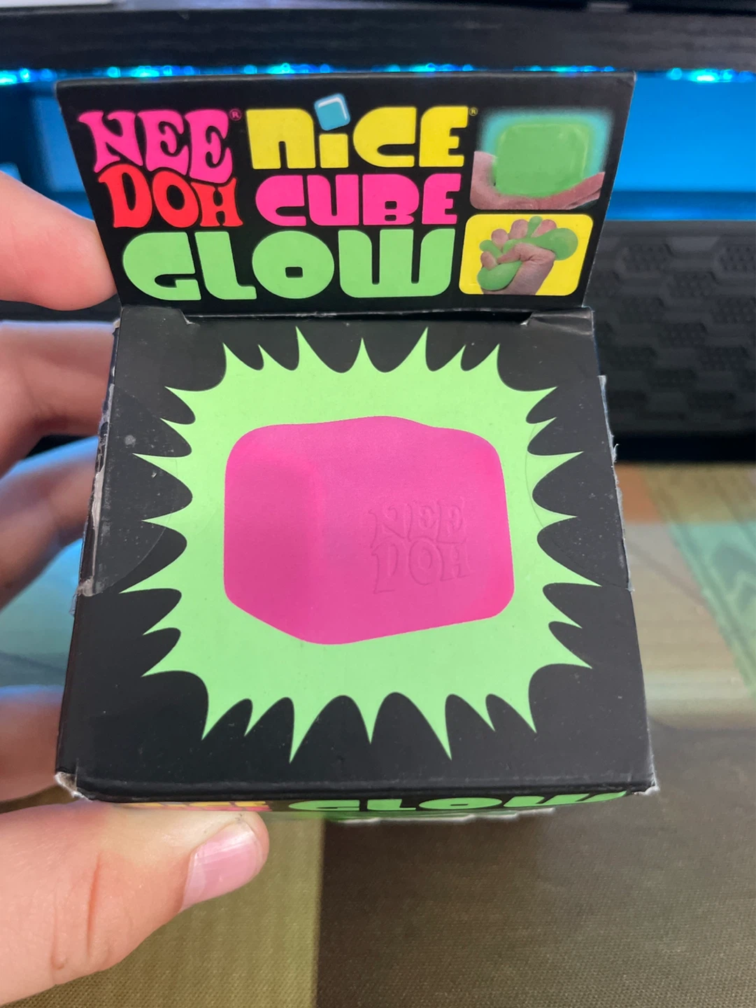 Nee Doh Cube Glow Super Solid Squish Toy - photo 4