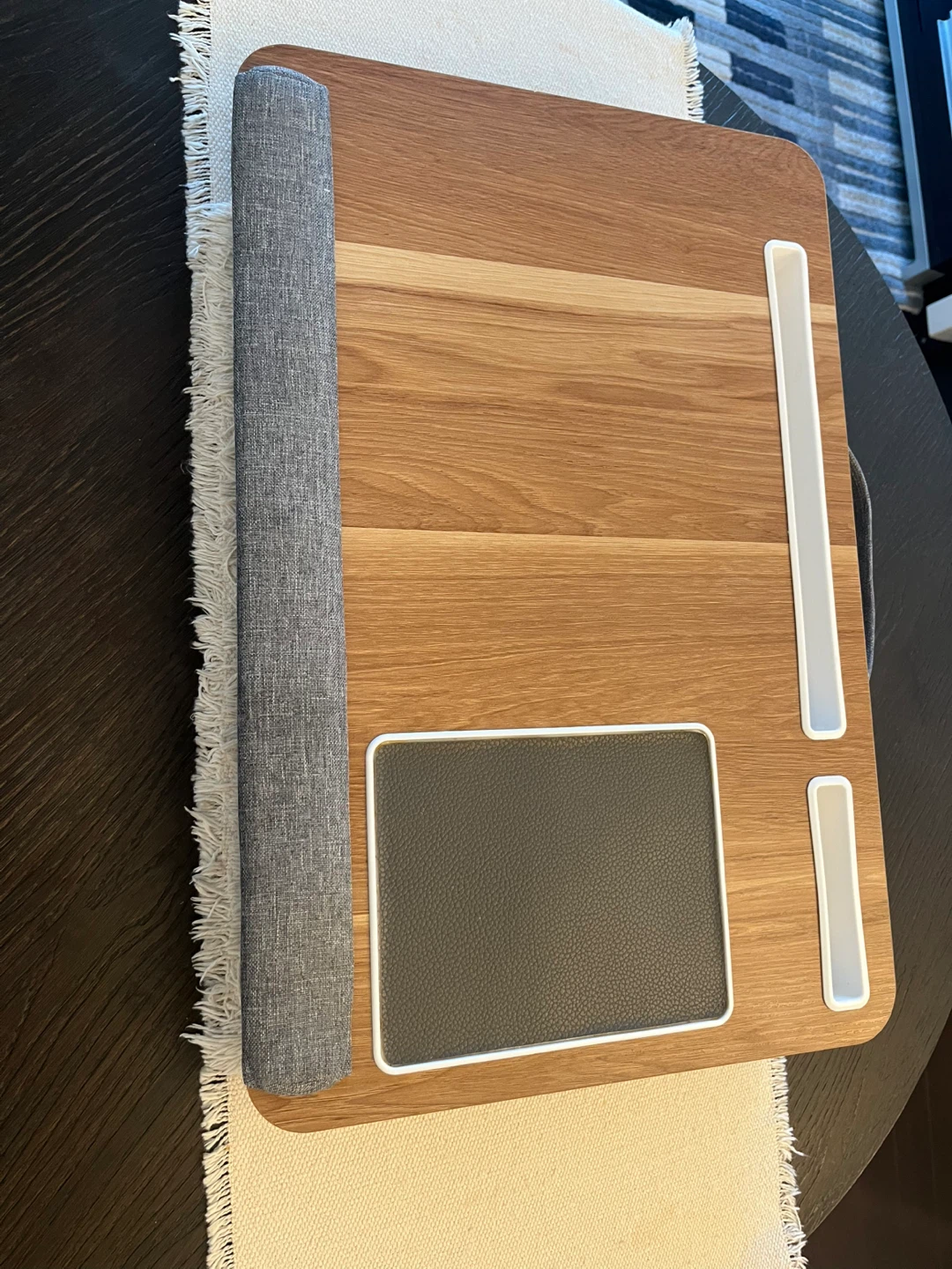 Wooden Lap Desk with Padded Wrist Rest