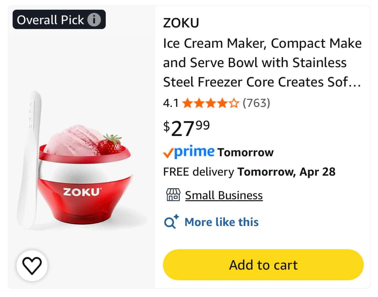 Zoku 5 oz Ice Cream Maker - photo 3