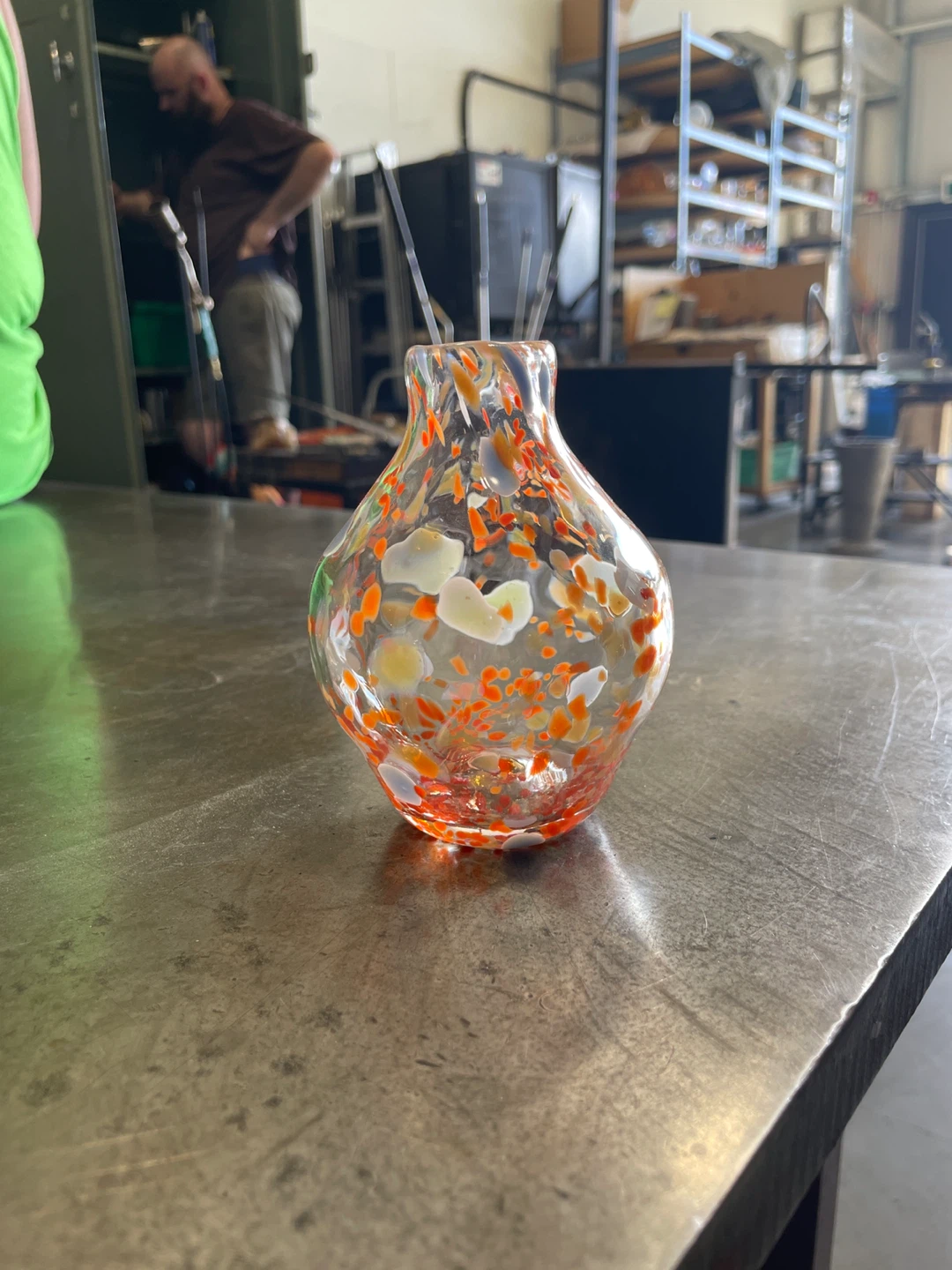 Glass bud vase (Handmade by me) - photo 4