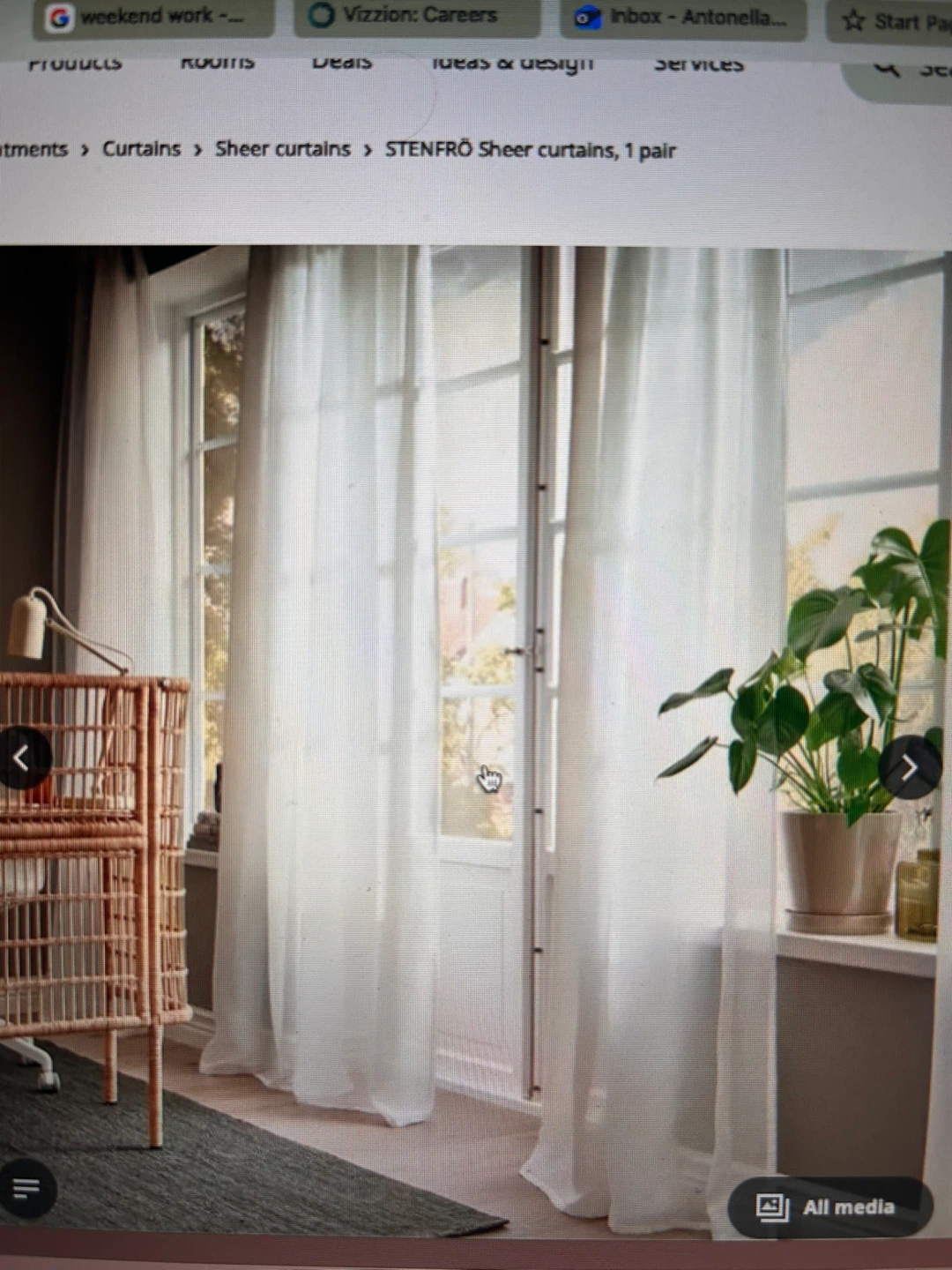 6 white sheer drapes - photo 3