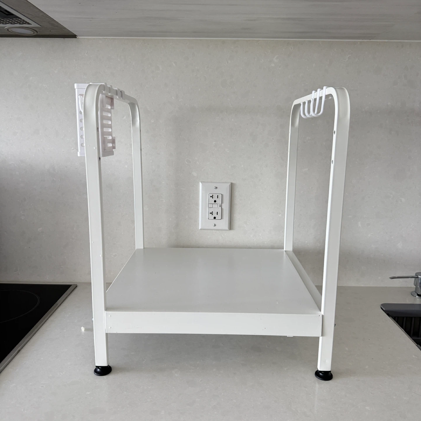 White Metal Kitchen Shelf with accessories - photo 4