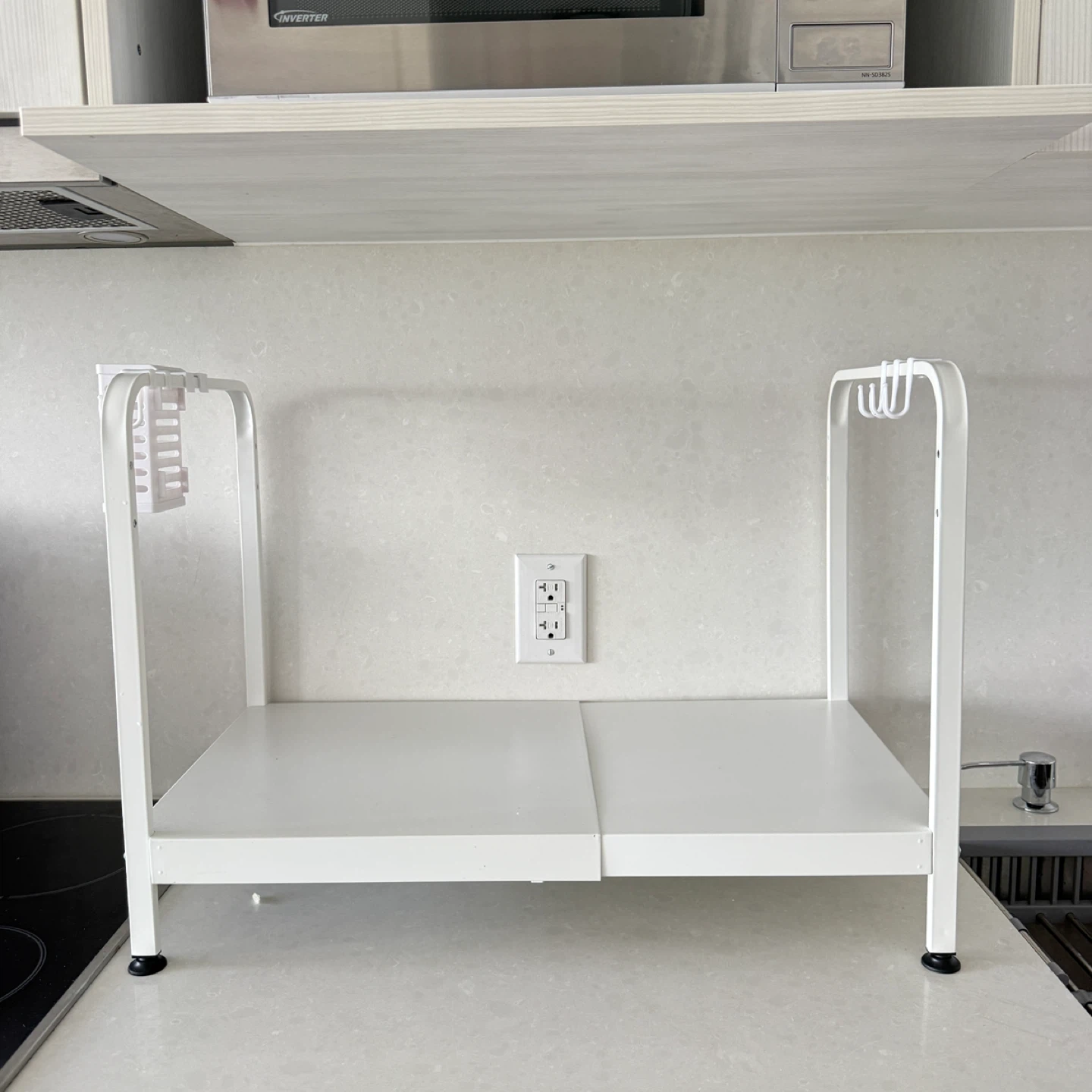 White Metal Kitchen Shelf with accessories - photo 5