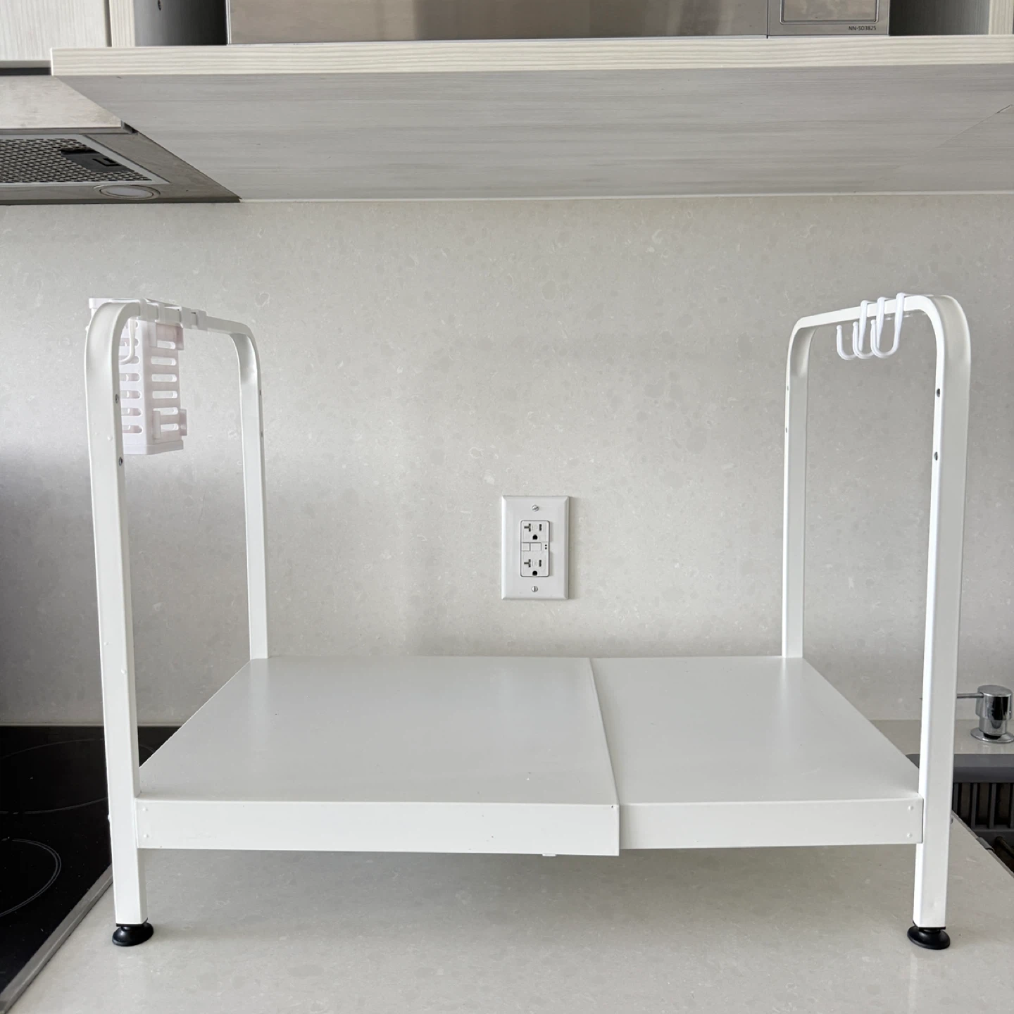 White Metal Kitchen Shelf with accessories