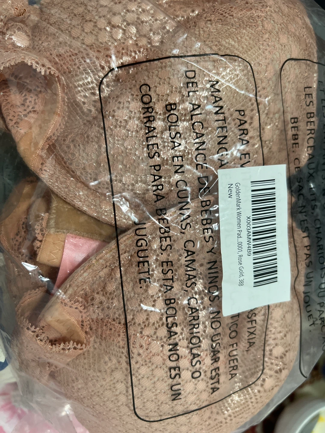 ⚽️Hunkemoller Women's Bra 38B Rose Gold