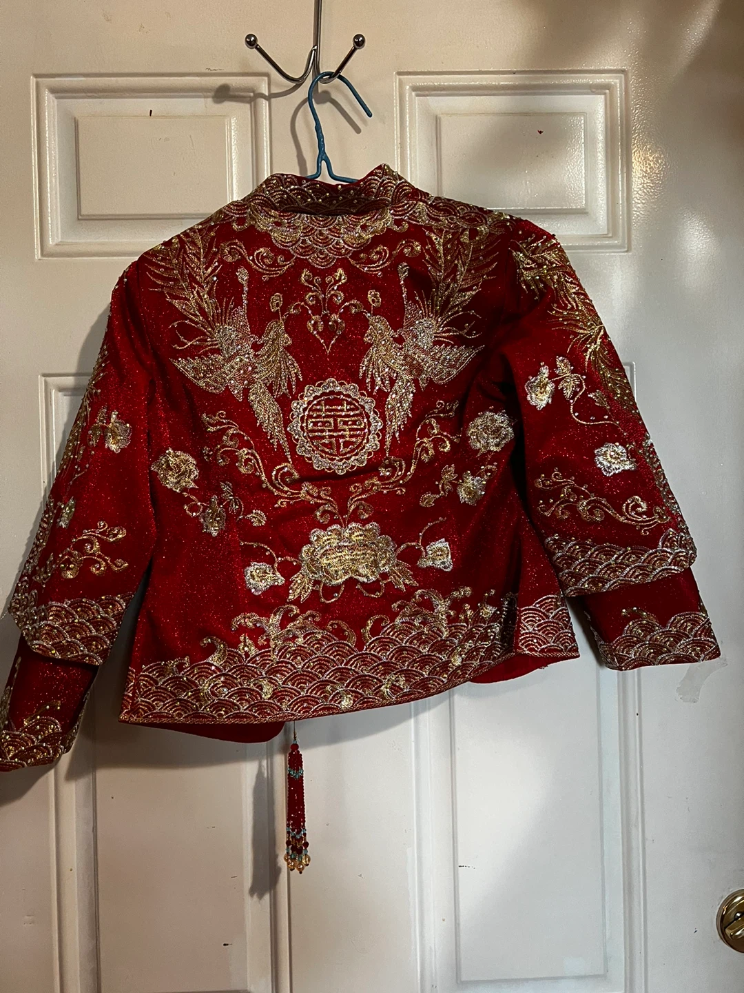 Red Embroidered Chinese Wedding Jacket - photo 2